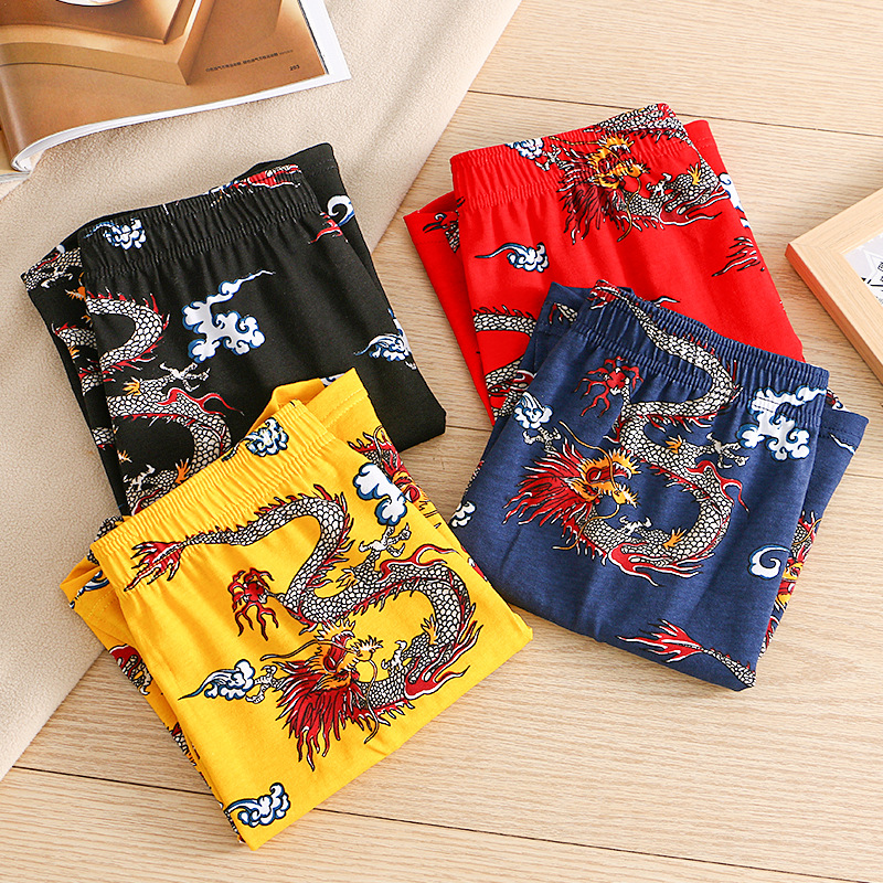 Dragon Print Men Breathable Co - огляд і ціна Boxer Brief Pack Cotton