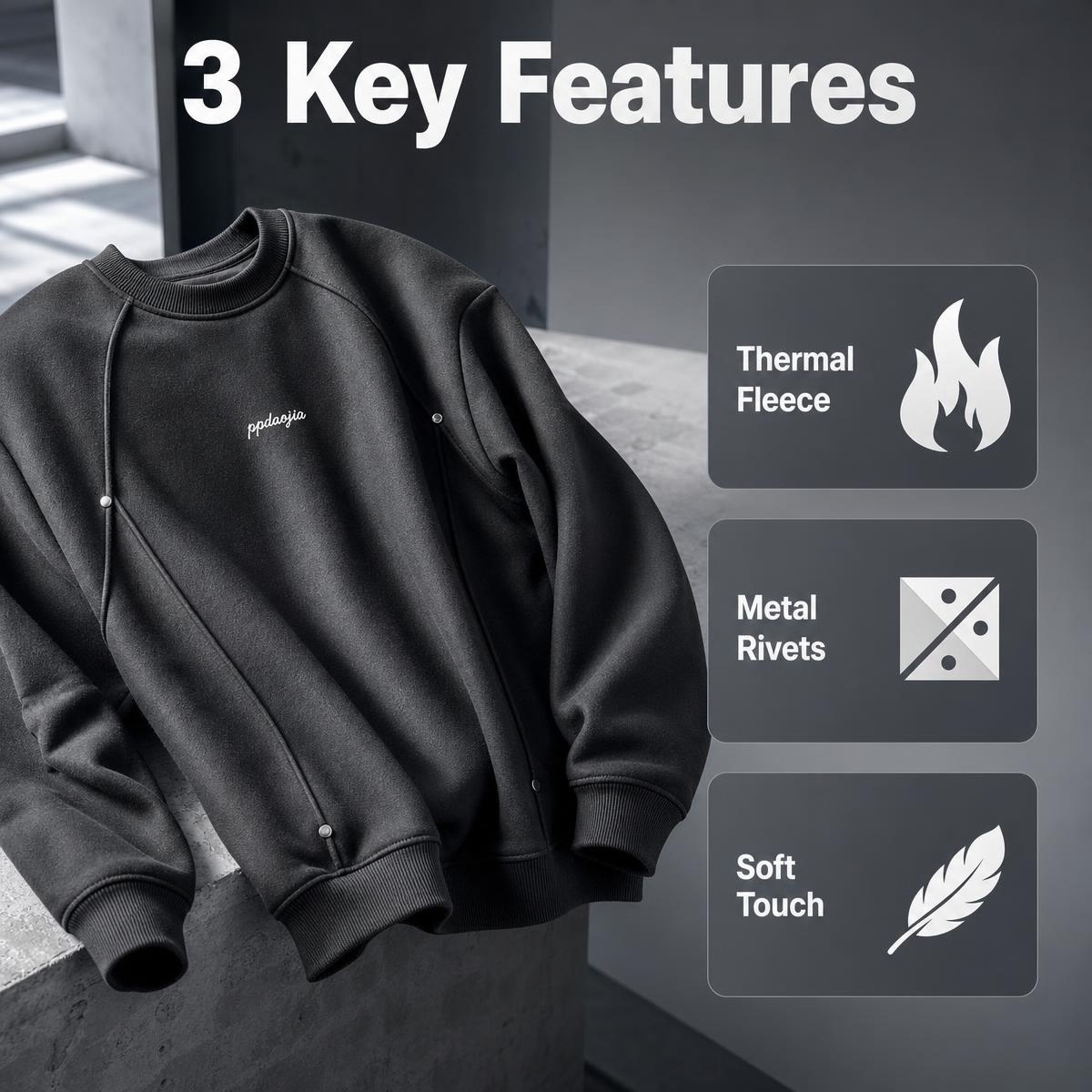 Autumn Winter Men Fleece Lined - огляд і ціна Undershirt Crew Neck
