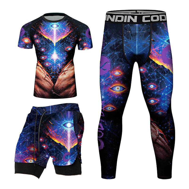 Mens Space Eye 3D Printed Quic - огляд і ціна Compression Long Pant