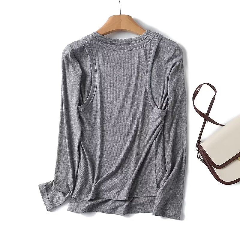 Dave&Di Long Sleeve Tshirts Wo - огляд і ціна Tank Top Ribbed